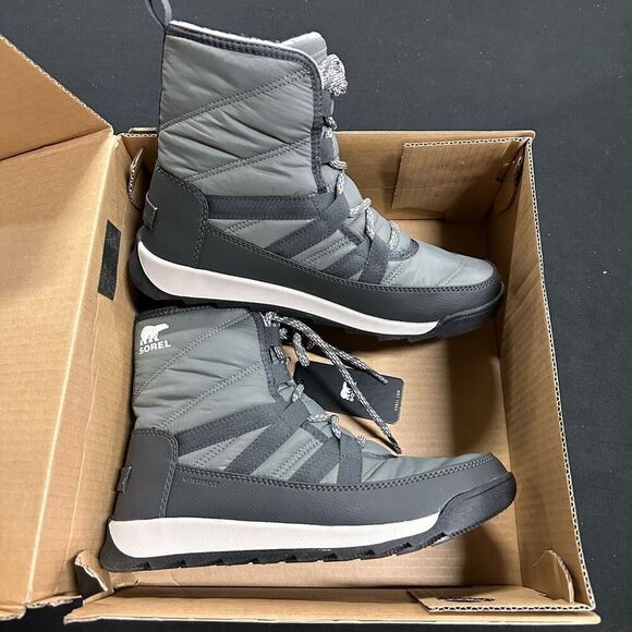 New Sorel Whitney II Short Lace Waterproof Boots 8 Quarry - Picture 3 of 6